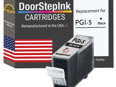 DoorStepInk Brand for Canon PGI-5BK Black Remanufactured in USA Ink Cartridge For Cheap