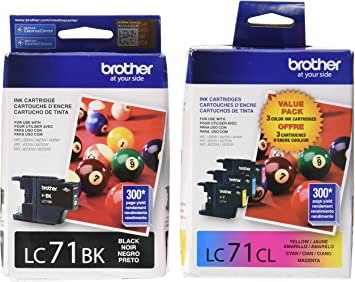 Original Brother LC71 Black, Cyan, Magenta, Yellow Ink Cartridges For Sale