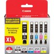 Canon PGI 250 XL251 Black & Color Ink Cartridge ( 5 Pack) Fashion