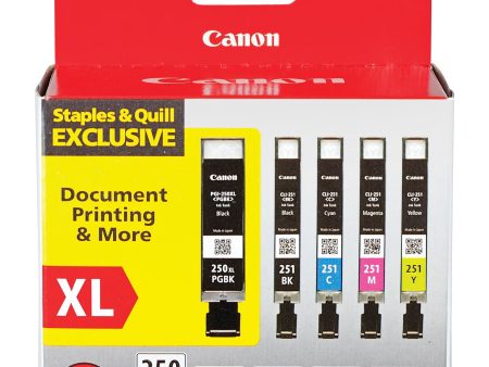 Canon PGI 250 XL251 Black & Color Ink Cartridge ( 5 Pack) Fashion