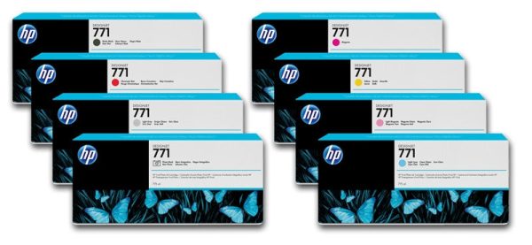 HP 771A Black and Color Standard Yield Ink Cartridge (8 Pack) Online now