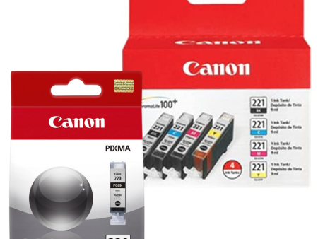 Original Canon 1 PGI-220 Black   CLI-221 1 Black and 3 Colors 5-Pack Online Hot Sale