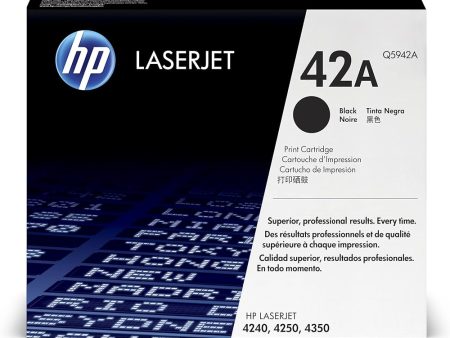 HP 42A Standard Yield Black LaserJet Toner Cartridge, Q5942A For Cheap