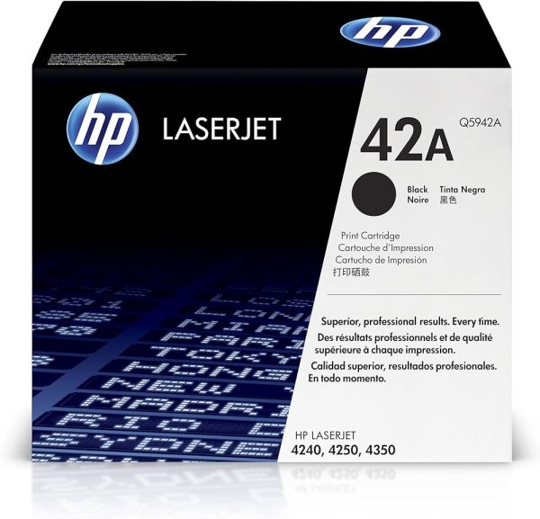 HP 42A Standard Yield Black LaserJet Toner Cartridge, Q5942A For Cheap