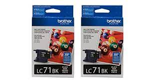 Original Brother LC71 Black Ink Cartridge, Pack Of 2 Discount