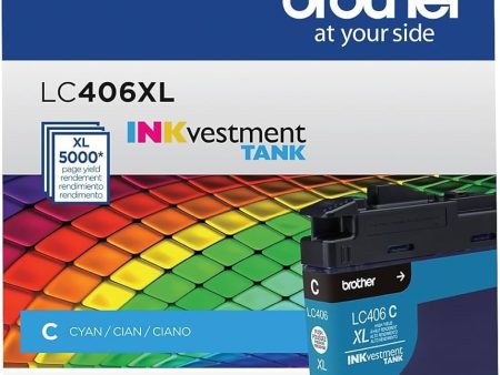 Original Brother LC406XL High Yield Cyan Ink Cartridge on Sale