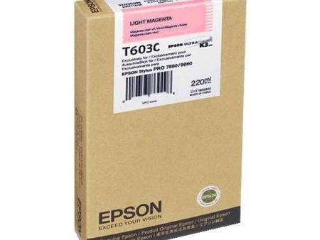 Genuine OEM Epson T603C00 220ml Light Magenta Ink Cartridge Online now