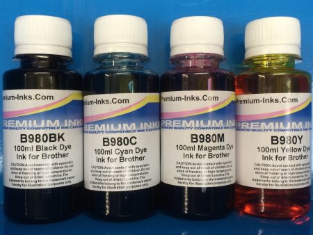 4X100ML DYE REFILL PRINTER INK FOR REFILLING BROTHER LC900 CARTRIDGES Non OEM For Cheap