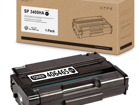 Ricoh SP 3400HA Black Toner Cartridge, 406465 Hot on Sale