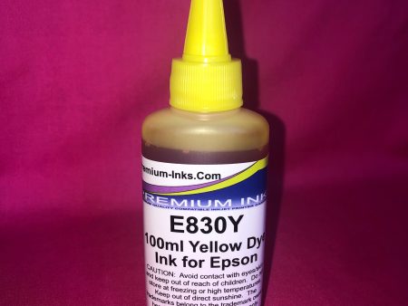 2 x 100ml YELLOW DYE Refill Printer Ink for Epson Refillable Cartridges, EcoTank & CISS Non OEM Hot on Sale