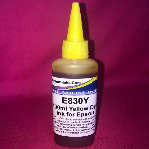 2 x 100ml YELLOW DYE Refill Printer Ink for Epson Refillable Cartridges, EcoTank & CISS Non OEM Hot on Sale