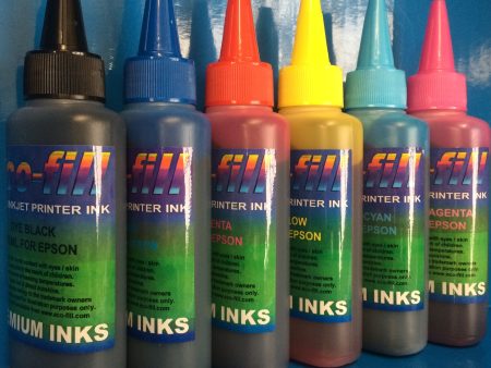 6X100ML ECO-FILL DYE REFILL INK FOR EPSON EXPRESSION PREMIUM STYLUS PHOTO PRINTERS NON OEM Hot on Sale