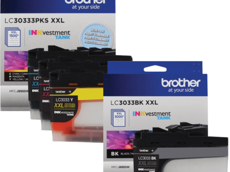 Brother -LC3033BKS XXL Super High-Yield Tank Ink Cartridge-4 Pack For Cheap