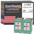 DoorStepInk Brand for HP 97 (C9363WN) Color Twin Pack Remanufactured in the USA Ink Cartridges Supply