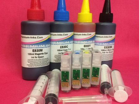 27 Series Refillable Cartridges + 400ml Ink Epson 2711-2714 WF 7110DTW 7610DWF Non OEM Sale