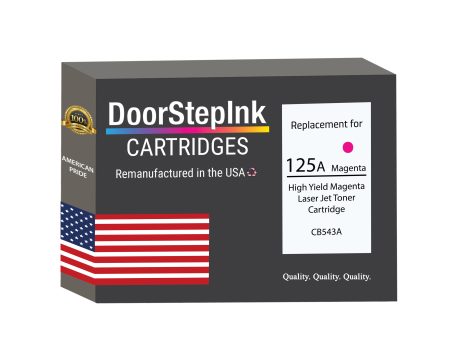 DoorStepInk Brand For HP 125A High Yield Magenta Remanufactured in the USA  LaserJet Toner Cartridge, CB543A Discount