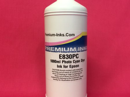 1 Litre Bottle DYE Refill Printer Ink for EPSON Cartridges LIGHT PHOTO CYAN Non OEM Online now