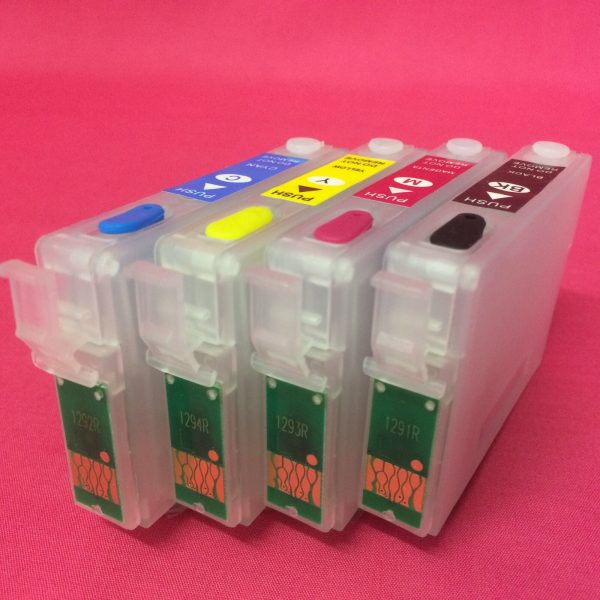 T1291-4 REFILLABLE EMPTY INK CARTRIDGES FOR EPSON WORKFORCE WF 3010DW 3520DWF ETC. Non OEM Online Sale