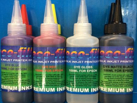 8X100ML ECO-FILL DYE REFILL INK FOR EPSON STYLUS PHOTO R1900 PRINTERS For Discount