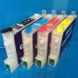 T0611-4 REFILLABLE EMPTY CARTRIDGES TO REPLACE T0611 T0612 T0613 T0614 Non OEM Hot on Sale