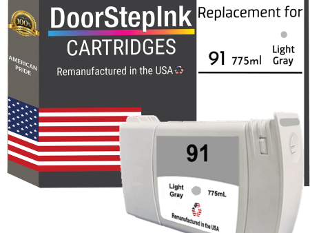 DoorStepInk Barnd for HP 91 775mL (C9466A) Light Gray Remanufactured in the USA Ink Cartridge Online Hot Sale