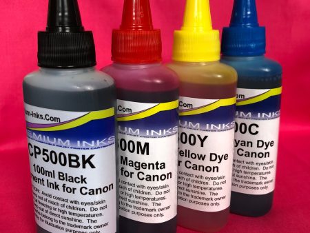 4x PIGMENT DYE Refill Ink Bottles Replace GI 50 51 56 590 Canon Pixma Non OEM Discount