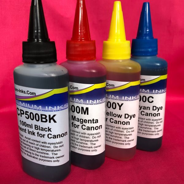 4x PIGMENT DYE Refill Ink Bottles Replace GI 50 51 56 590 Canon Pixma Non OEM Discount