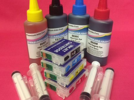 16 xl Refillable Cartridges +400ml Ink for Epson Workforce WF 2010W 2110W 2530WF 2630WF Non OEM For Cheap