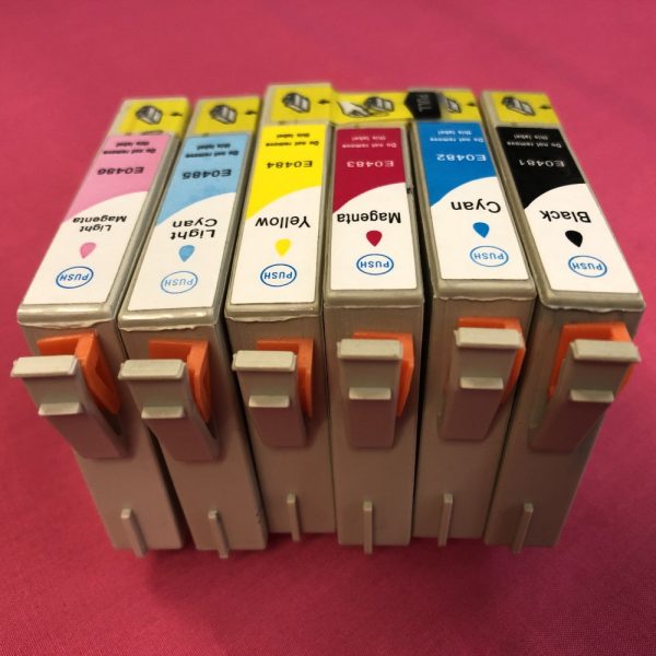 T0481-6 INK CARTRIDGES FOR EPSON STYLUS PHOTO R200 R220 R320 etc. Non OEM Cheap