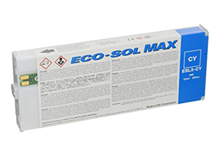 Roland Eco-Sol Max ESL3-CY Solvent Ink Cartridge 220ml Cyan For Sale