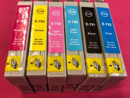 Replacement T0791-6 Owl Ink Cartridges for Epson Stylus Photo R1400 R1500W Online now