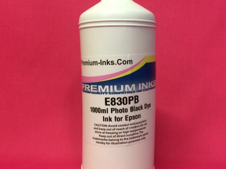 1 Litre PHOTO Black Bulk Refill Printer Ink Bottle for Epson Cartridges Non OEM Online now