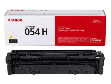 Canon 054H High-Yield Yellow LaserJet Toner Cartridge, 3025C001 For Sale