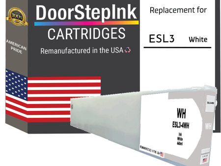 DoorStepInk Brand for Roland ESL3-4WH 440mL White Remanufactured in the USA Ink Cartridges For Sale