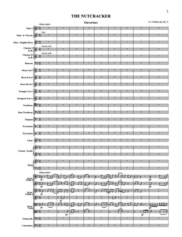 The Nutcracker (Tchaikovsky) reduced orchestration Supply