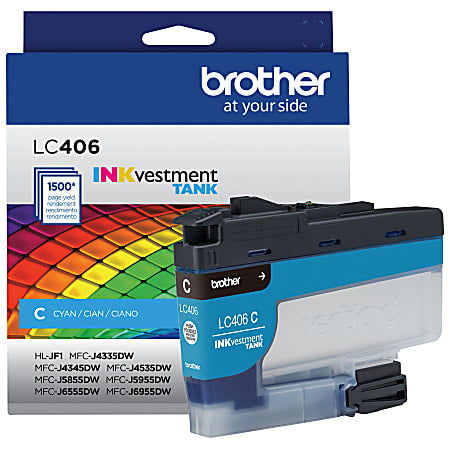 Original Brother LC406 Cyan Cartridge Hot on Sale