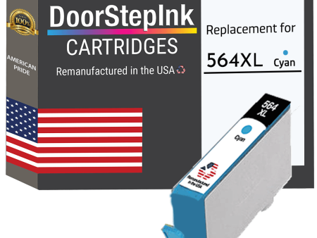 DoorStepInk Brand for 564XL (CB323WN) Cyan Remanufactured in the USA Ink Cartridge Online