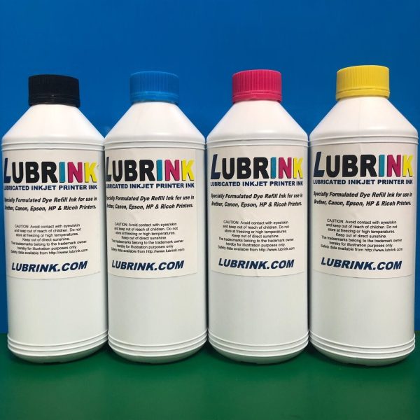 4x Litre LUBRINK® INKJET PRINTER INK FOR BROTHER CANON EPSON HP RICOH (BK C M Y) Online