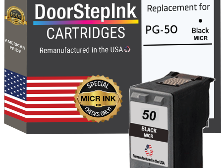 DoorStepInk Brand for Canon PG-50 Black MICR Remanufactured in the USA Ink Cartridge Online now