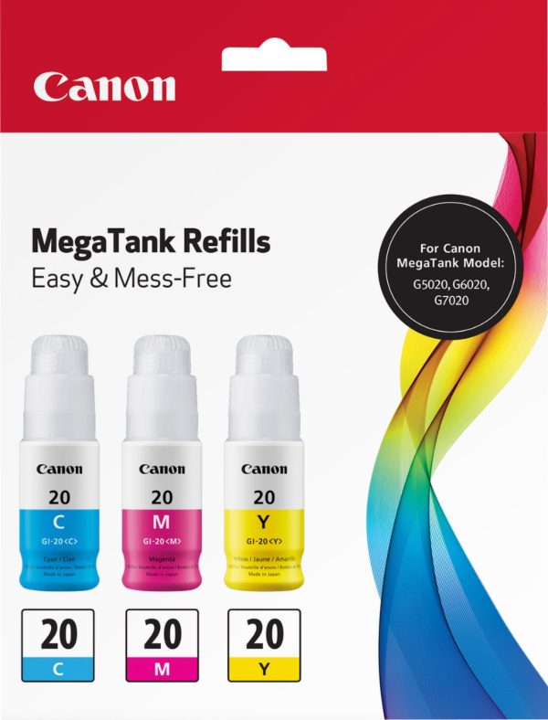 Canon GI-20 High-Yield Color Ink Bottle, 3394C003 For Discount