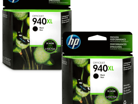 2 Pack HP 940XL (C4906AN)  Black High Yield Ink Cartridge Cheap