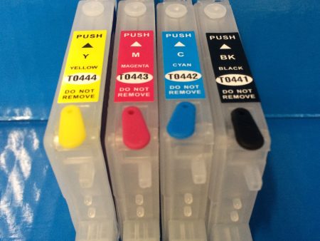 T0441-4 REFILLABLE EMPTY CARTRIDGES TO REPLACE EPSON T0441 T0442 T0443 T0444 Non OEM Online Hot Sale