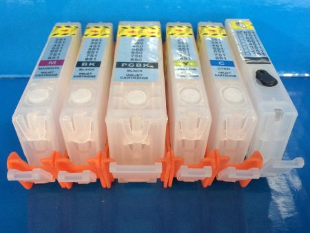 6 REFILLABLE CARTRIDGES FOR CANON PGI-550BK CLI-551 BK C M Y G Online Hot Sale