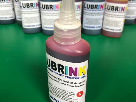 2x 100ml RED LUBRINK DYE PRINTER INK FOR CANON EPSON HP For Cheap