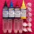 4 Reusable 70ml Filling Nozzle Bottles + 4x100ml Dye Sublimation Ink for Epson EcoTank Printer Supply