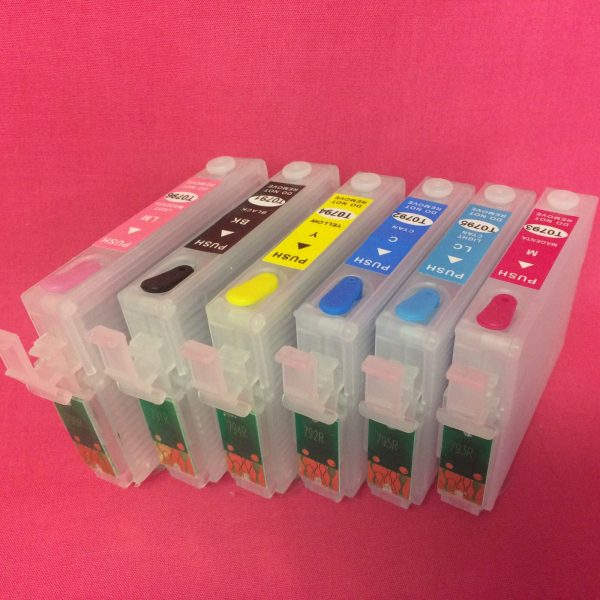 T0791-6 REFILLABLE CARTRIDGES FOR EPSON STYLUS PHOTO R1400 R1500W Non OEM Sale