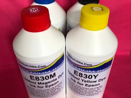 4x 1 Litre Bottles Epson Refill Printer Ink Black Cyan Mg Yw Non OEM Online Sale