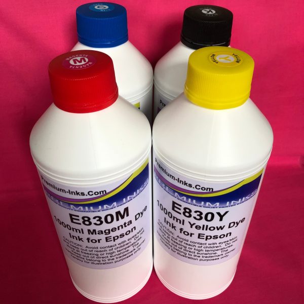 4x 1 Litre Bottles Epson Refill Printer Ink Black Cyan Mg Yw Non OEM Online Sale