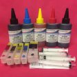 26 SERIES REFILLABLE CARTRIDGES + 5X100ML DYE INK TO REPLACE EPSON T2621 T2631 T2632 T2633 T2634 Discount