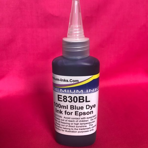 2 x 100ml BLUE DYE Refill Printer Ink for Epson Refillable Cartridges, EcoTank & CISS Non OEM Cheap